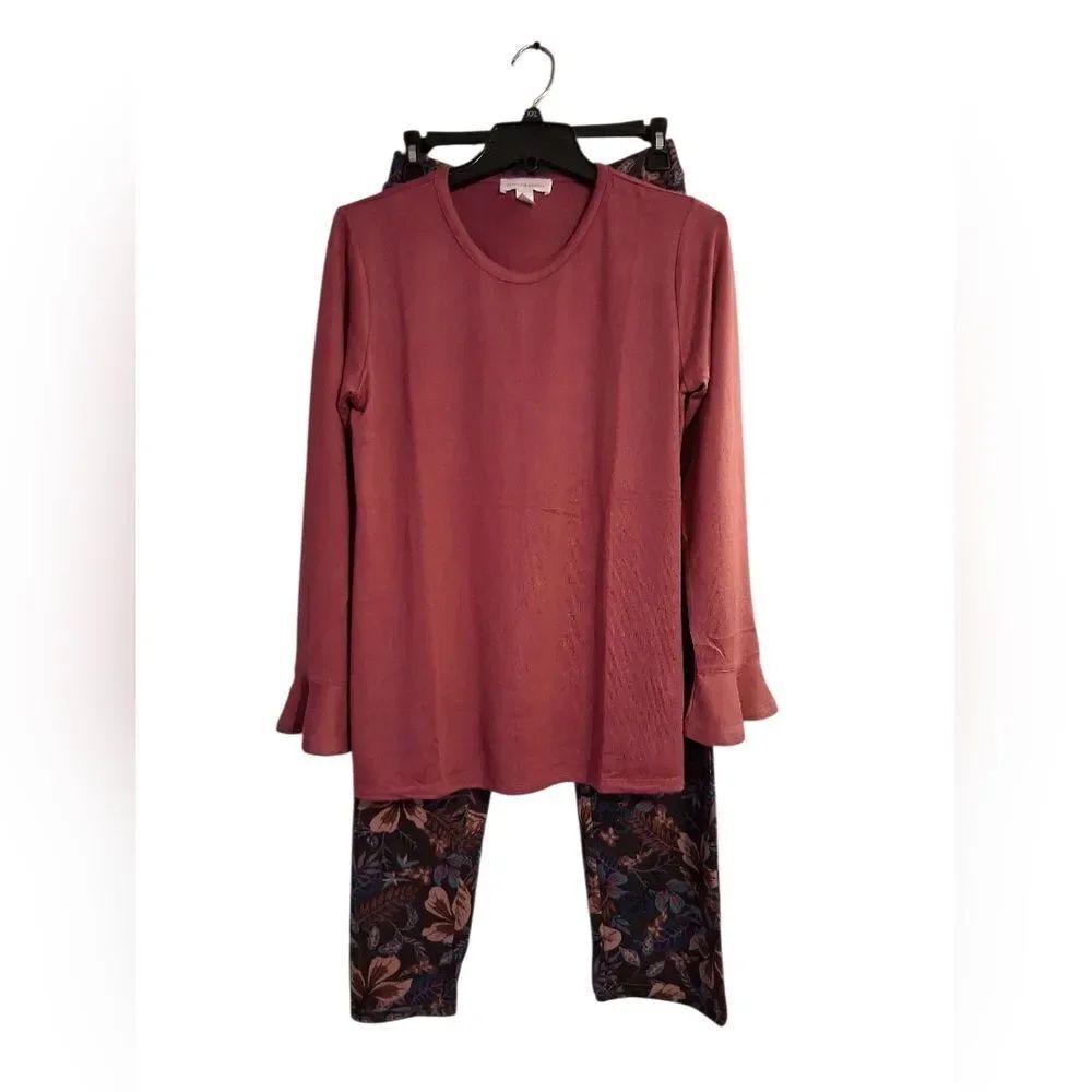 Pajamas Stan Herman Long Sleeve Lounge Set Extra Small New